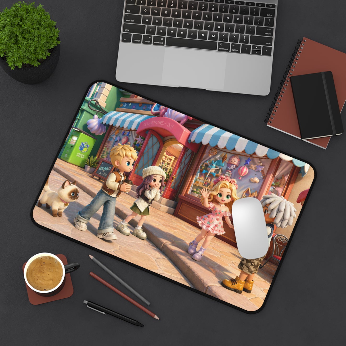 Heartopia Shopping With Friends Desk Mat