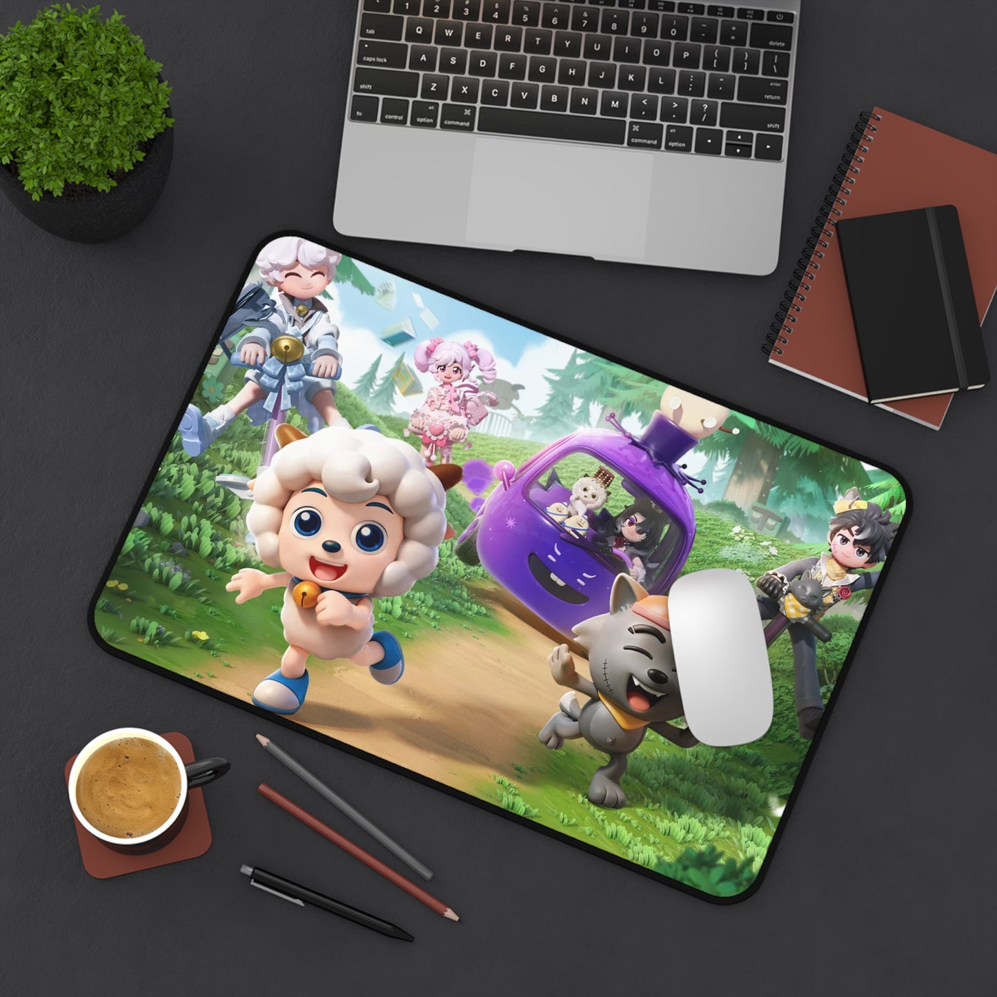 Heartopia Pleasant Goat and Big Big Wolf Desk Mat