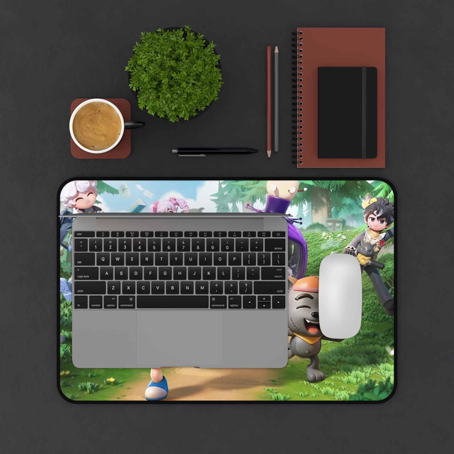 Heartopia Pleasant Goat and Big Big Wolf Desk Mat