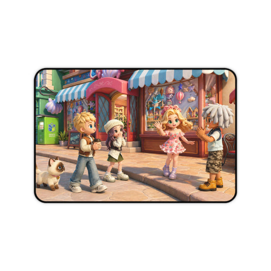 Heartopia Shopping With Friends Desk Mat