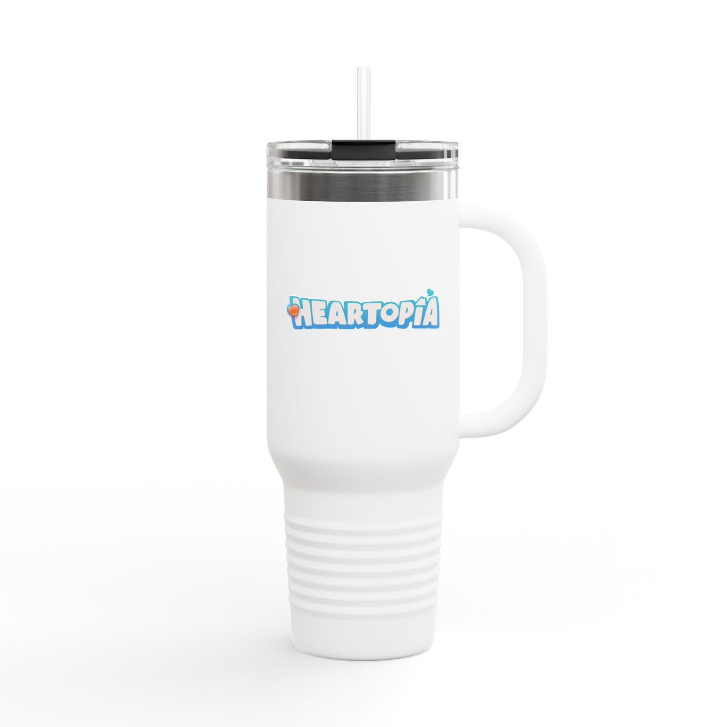 Heartopia Logo White Travel Mug (40oz)